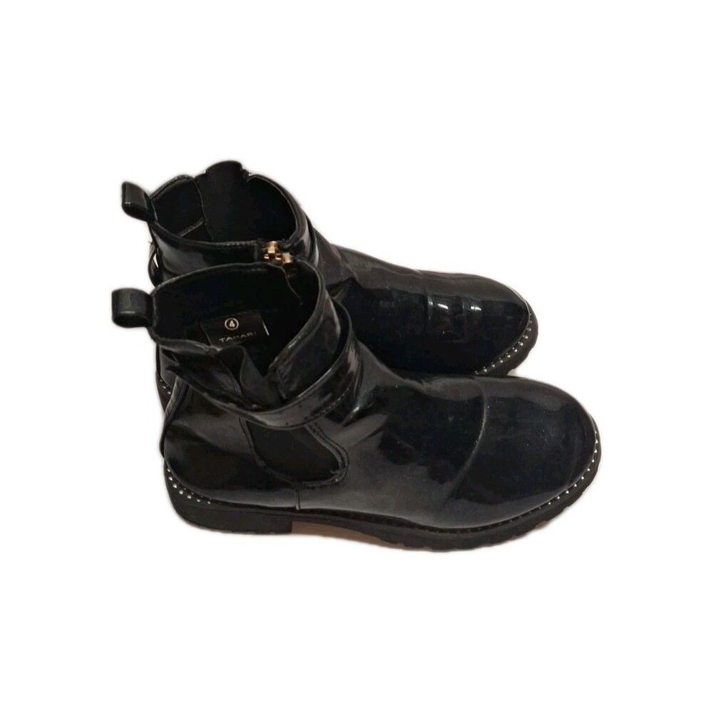Tahari Black Sparkles Glittery Ankle Boots Size 4 Elegant Boots.